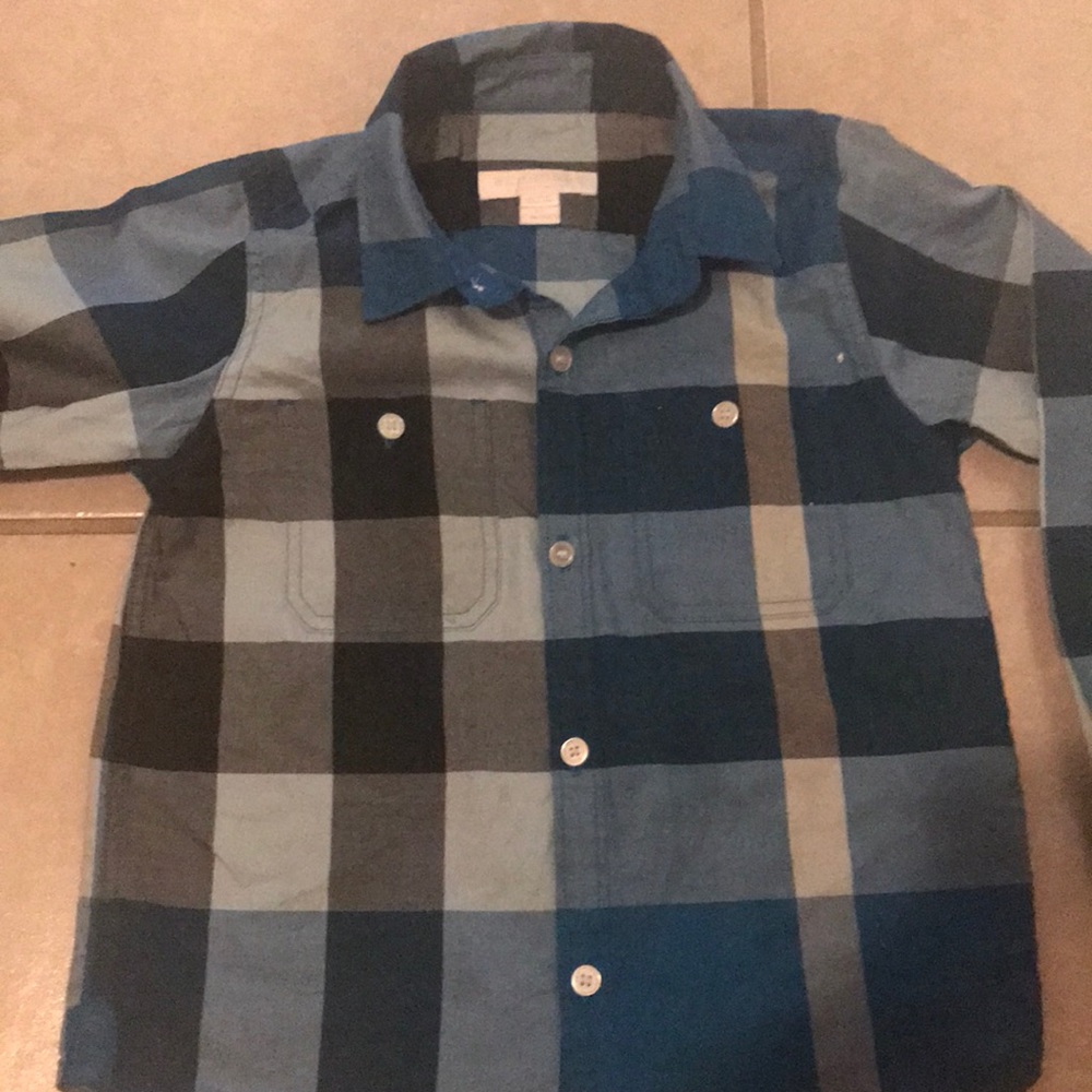 Burberry Blue bottom down shirt